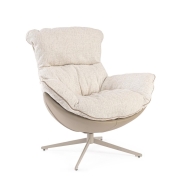 Krēsls ar roku balstiem ANDREA BIZZOTTO ARMELA Beige,grozāms 360