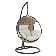 Šūpuļkrēsls ar spilvenu ANDREA BIZZOTTO GALAPAGOS SAND seat 107x113xh65 cm