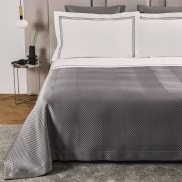 Gultas pārklājs FRETTE LUX.HERRINGBONE 270x260 slate grey