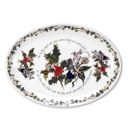 Servējamais  šķīvis PORTMEIRION HOLLY & IVY 33x23cm, oval