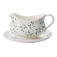 Mērces trauks ar paliktni PORTMEIRION SOPHIE CONRAN Mistletoe 550ml