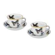 Tase ar apakštasi VISTA ALEGRE BUTTERFLY PARADE  Set for 2