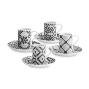 Kafijas tases ar apakštasēm VISTA ALEGRE CALCADA PORTUGUESA Set of 8