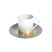 Tase ar apakštasi HAVILAND SOUFFLE D`OR 90ml, coffee