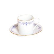 Tase ar apakštasi HAVILAND MARTHE RITZ PARIS 70ml, coffee