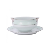 Mērces trauks ar paliktni HAVILAND ILLUSION 300ml MENTHE