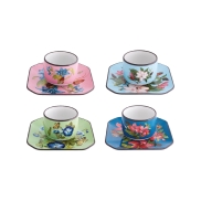 Kafijas tases ar apakštasēm VISTA ALEGRE FETE VOS YEUX 100ml, Set of 8