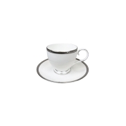 Tējas tase ar apakštasi NORITAKE ROCHELLE PLATINUM 250ml