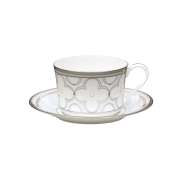 Tase ar apakštasi NORITAKE TREFOLIO PLATINUM W/GIFT BOX 245ml