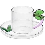 Kafijas tase ar apakštasi ICHENDORF FRUITS AND FLOWERS LEAF