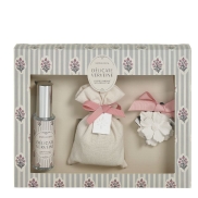 Dāvanu komplekts MATHILDE CREATIONS DELICATE VERVEINE aromāts 30ml; aromātiskais lina maisiņš; dekor