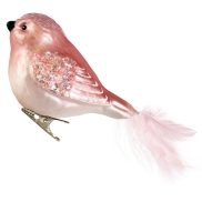 Rotājums SHISHI BIRD PINK WITH FEATHER TAIL 14cm