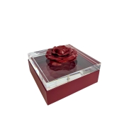 Lādīte ar vāku GIOBAGNARA FLEUR ROSE DIAMONDS SMALL cherry/cherry