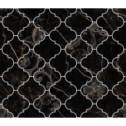 Porcelāna mozaīka VERSACE CERAMICS EMOTE ARABESCATO DECORATO NERO AMASANTA LUX