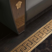 Flīzes VERSACE CERAMICS ETERNO FASCIA GRECA ORO/CARBON NATURALE