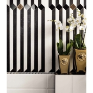 Flīzes VERSACE CERAMICS ETERNO TRAPEZIO CASSETTONE WHITE NATURALE