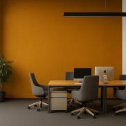 Akustikais segums SLALOM ECOFELT Mustard 54 4.5mm Pašlīmējošs ruļļa platums 143cm