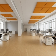 Akustiskais panelis SLALOM T FRAME TAILOR MADE CEILING TREVIRA CS Carrot 66