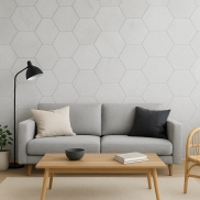 Akustiskais panelis INTELWOOD HEXAGON PANELS color Grey ash, on Black Felt