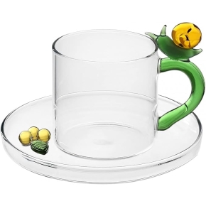 Kafijas tase ar apak&scaron;tasi ICHENDORF FRUITS AND FLOWERS SNAIL