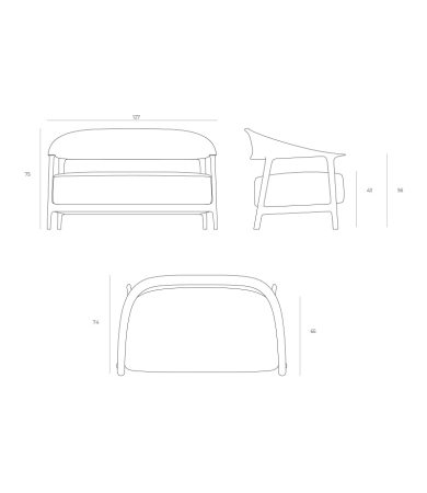 Dīvans VONDOM AFRICA Ecru Cream 10153 Portonovo