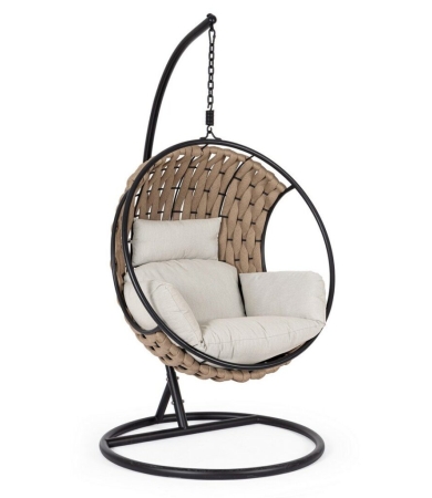 Šūpuļkrēsls ar spilvenu ANDREA BIZZOTTO GALAPAGOS SAND seat 107x113xh65 cm
