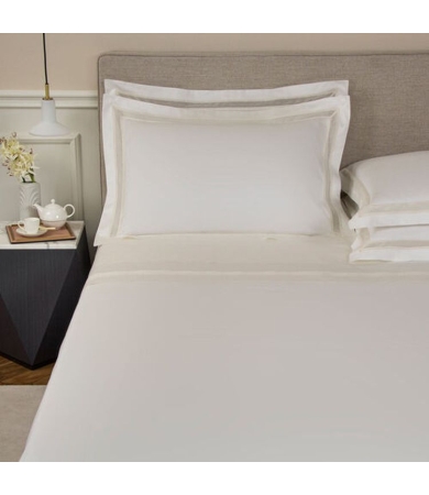 Gultas veļas komplekts FRETTE NET LACE spilvendrānas 2/51x71, segas pārvalks  200x200