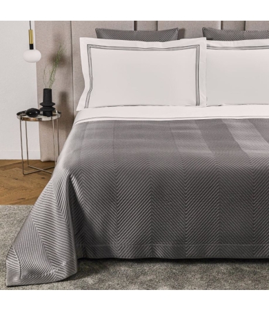 Gultas pārklājs FRETTE LUX.HERRINGBONE 270x260 slate grey