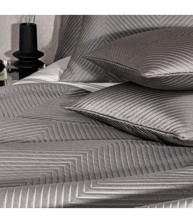 Gultas pārklājs FRETTE LUX.HERRINGBONE 270x260 slate grey