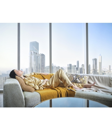 Pleds FRETTE CASHMERE BOUCLE 130x180