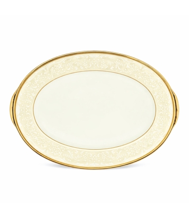 Servējamais  šķīvis NORITAKE WHITE PALACE 37cm, oval