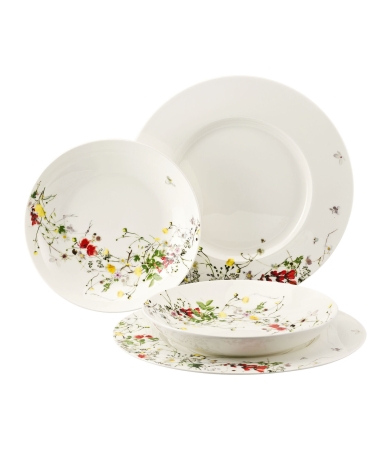 Servīze ROSENTHAL BRILLANCE FLEURS SAUVAGES Set of 4, dinner
