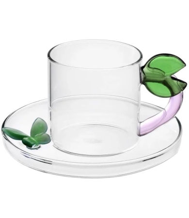 Kafijas tase ar apakštasi ICHENDORF FRUITS AND FLOWERS LEAF