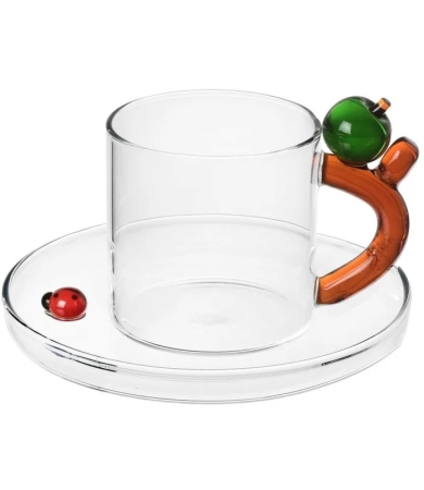 Kafijas tase ar apakštasi ICHENDORF FRUITS AND FLOWERS APPLE