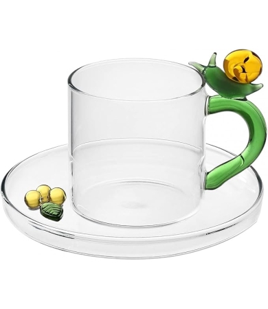 Kafijas tase ar apak&scaron;tasi ICHENDORF FRUITS AND FLOWERS SNAIL