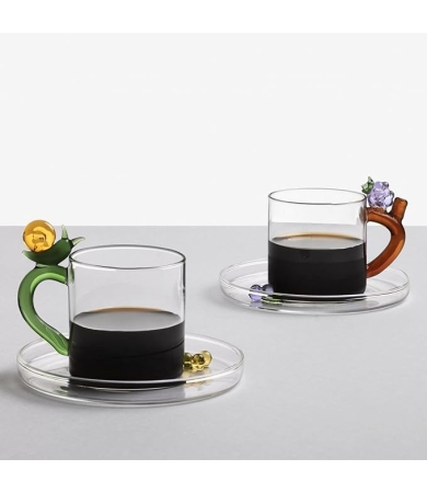 Kafijas tase ar apak&scaron;tasi ICHENDORF FRUITS AND FLOWERS SNAIL