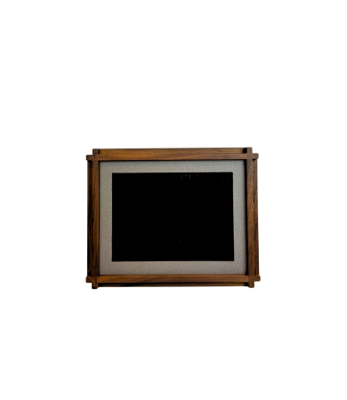 Attēlu rāmis GIOBAGNARA LEATHER & WOOD LARGE 13x18cm, walnut/smoke