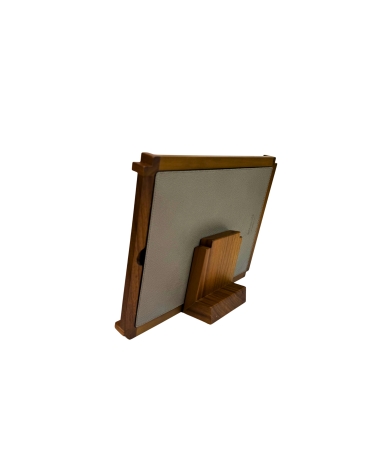 Attēlu rāmis GIOBAGNARA LEATHER & WOOD LARGE 13x18cm, walnut/smoke