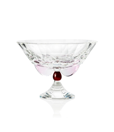 Bļoda uz kājas REFLECTIONS COPENHAGEN AMIRA SMALL  Clear/Rose/Red