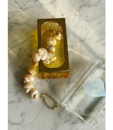 Rotaslietu lāde REFLECTIONS COPENHAGEN WHITE HEART TRINKET 14x7x8cm