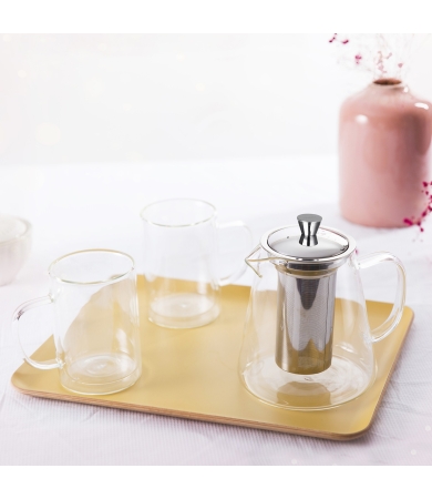 Tējas piederumu komplekts CRISTEL OOLONG ar 2 krūzēm un paplāti