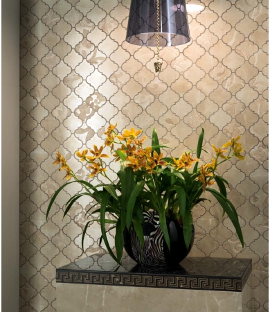 Porcelāna mozaīka VERSACE CERAMICS EMOTE ARABESCATO DECORATO CREMA MARFIL LUX