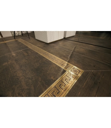 Flīzes VERSACE CERAMICS ETERNO FASCIA GRECA ORO/BROWN NATURALE