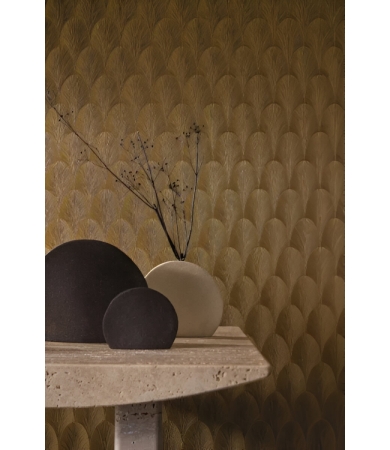 Tapetes CASAMANCE TEXTURES METALLIQUES TOURMALINE Dore Fonce