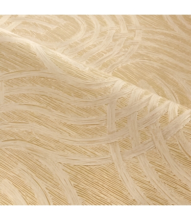Tapetes CASAMANCE TEXTURES METALLIQUES AURARIA Blanc/Dore