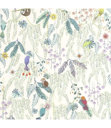 Tapetes CASADECO ONCE UPON A TIME 2 TROPICAL FOREST Multico fond blanc