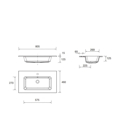 Izlietne SALGAR VILNA 805