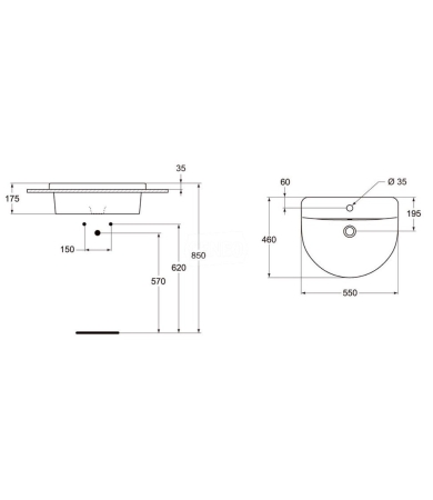 Izlietne IDEAL STANDARD CONNECT
