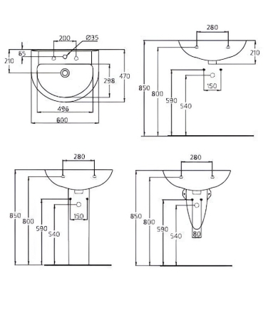 Izlietne IDEAL STANDARD ECCO