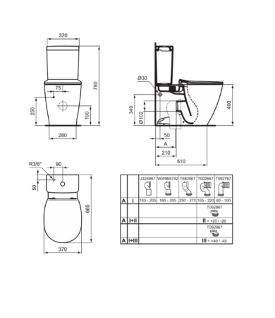 Skalojamā kaste IDEAL STANDARD CONNECT CUBE